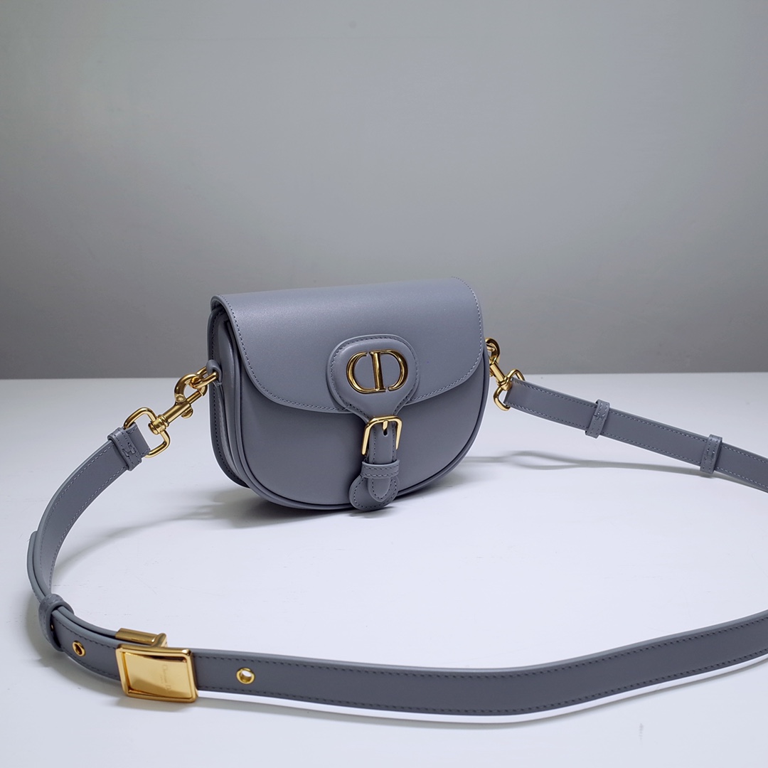 Mini Dior Bobby Bag Grey Box Calfskin